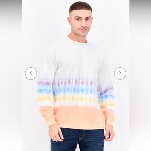 Feat Men Crew Neck Tie Dye Long Sleeves Sweatshirt